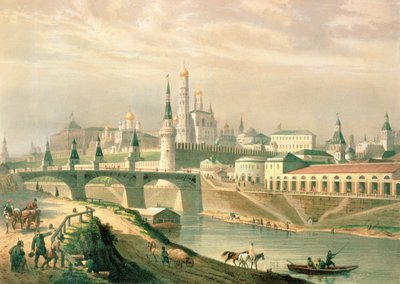 View of the Moscow Kremlin by Paul Marie Roussel